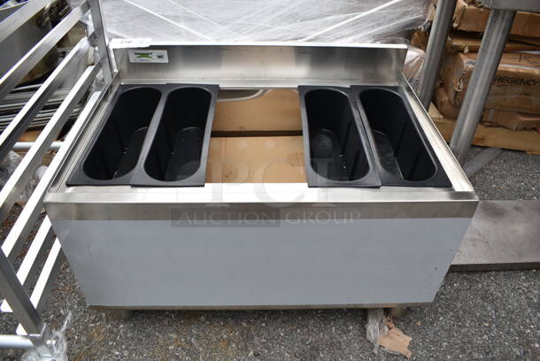 BRAND NEW SCRATCH AND DENT! Regency 600IB2130C0 21" x 30" Underbar Ice Bin with 10 Circuit Post-Mix Cold Plate and Bottle Holders - Image 2 of 7