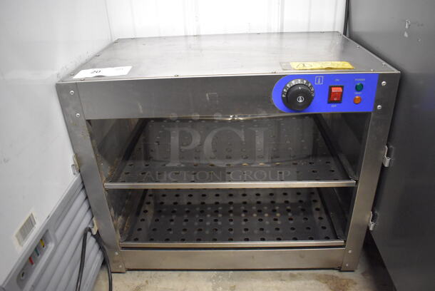 Stainless Steel Commercial Countertop Heated Display Case w/ Thermostatic Control. 24x16x20
