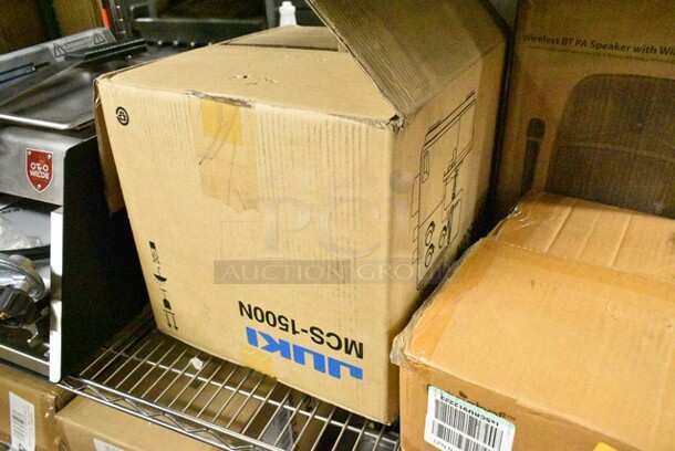 4 Various Items Including Nutrichef NCMSJ16 Mason Jars, Pyle PSBT85A 800W Portable Bluetooth PA Speaker 8’’ Subwoofer LED Battery Indicator Lights w/ Built-in Rechargeable Battery, Pro Grill Griddle, Juki MCS-1500N Cover/Chain Stitch Sewing Machine. 4 Times Your Bid!  - Image 11 of 12
