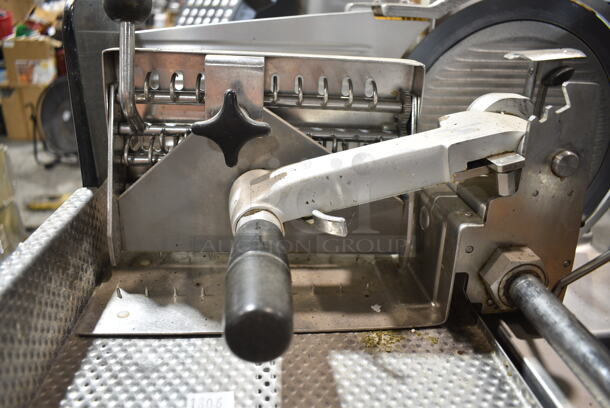 Bizerba A 404 FB US Metal Commercial Countertop Meat Slicer Stacker. 120 Volts, 1 Phase. Tested and Powers On But Parts Do Not Move - Needs Control Box Replaced - Image 7 of 11