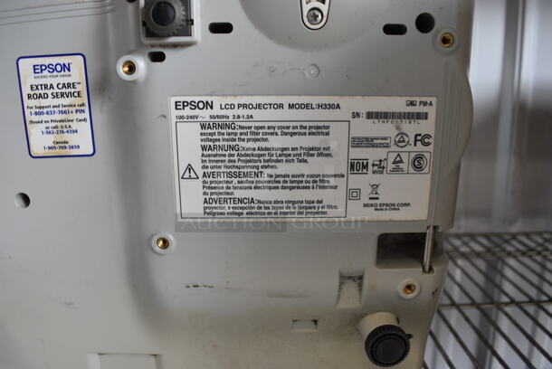 Epson Model H330A LCD Projector. 100-240 Volts, 1 Phase. 13x10.5x6 - Image 4 of 4