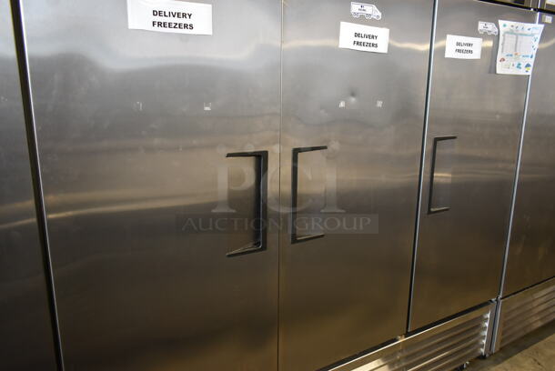 2017 True T-72F-HC Stainless Steel Commercial 3 Door Reach In Freezer on Commercial Casters. 115 Volts, 1 Phase. Tested and Working! - Image 3 of 9