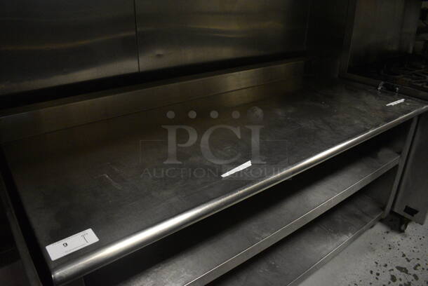 Stainless Steel Commercial Table w/ Back Splash and 2 Under Shelves. 72x30x39. (kitchen) - Image 2 of 4