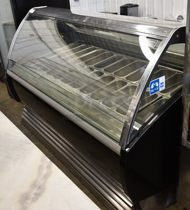 Metal Commercial Floor Style Gelato Case Merchandiser w/ Stainless Steel Drop In Bins. Cannot Test Due To Missing Power Cord - Image 1 of 3