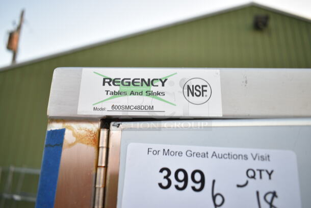 BRAND NEW SCRATCH AND DENT! Regency 600SMC48DD Stainless Steel Mop Sink Cabinet.  - Image 9 of 9