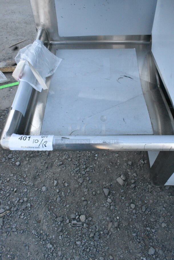 BRAND NEW SCRATCH AND DENT! Regency 600S3181818C Stainless Steel Commercial 3 Bay L Shaped Sink w/ Dual Drain Board. No Legs. Bays 18x18x14. Drain Boards 16x19.5 - Image 4 of 6