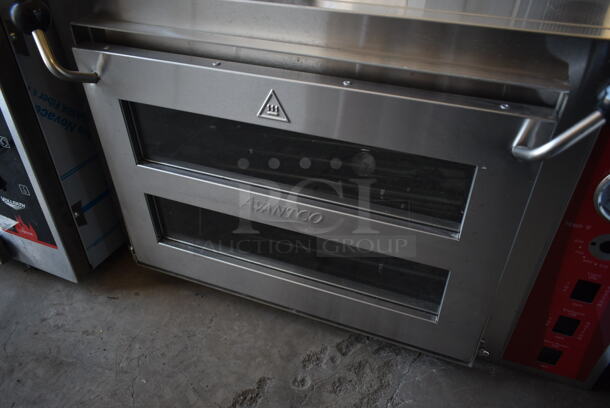 BRAND NEW SCRATCH AND DENT! Avantco 177DPO18DS Stainless Steel Commercial Countertop Electric Powered Pizza Ovens. Missing Cooking Stones. 240 Volts, 1 Phase. - Image 5 of 6