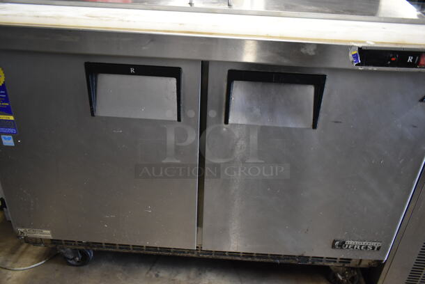 Everest EPBR2 Stainless Steel Commercial Sandwich Salad Prep Table Bain Marie Mega Top on Commercial Casters. 115 Volts, 1 Phase. Tested and Working! - Image 4 of 8