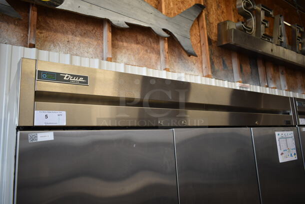 2017 True T-72F-HC Stainless Steel Commercial 3 Door Reach In Freezer w/ Poly Coated Racks on Commercial Casters. 115 Volts, 1 Phase. Tested and Working! - Image 2 of 9
