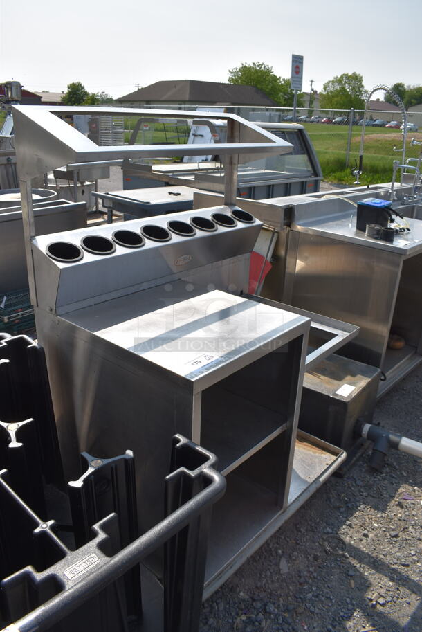 Serv Lift Stainless Steel Tray and Utensil Cart - Image 2 of 6