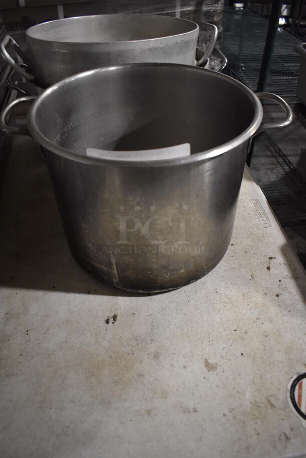 3 Various Metal Stock Pots. 16x14x7, 14x12.5x8, 13x11x9. 3 Times Your Bid! - Image 6 of 7