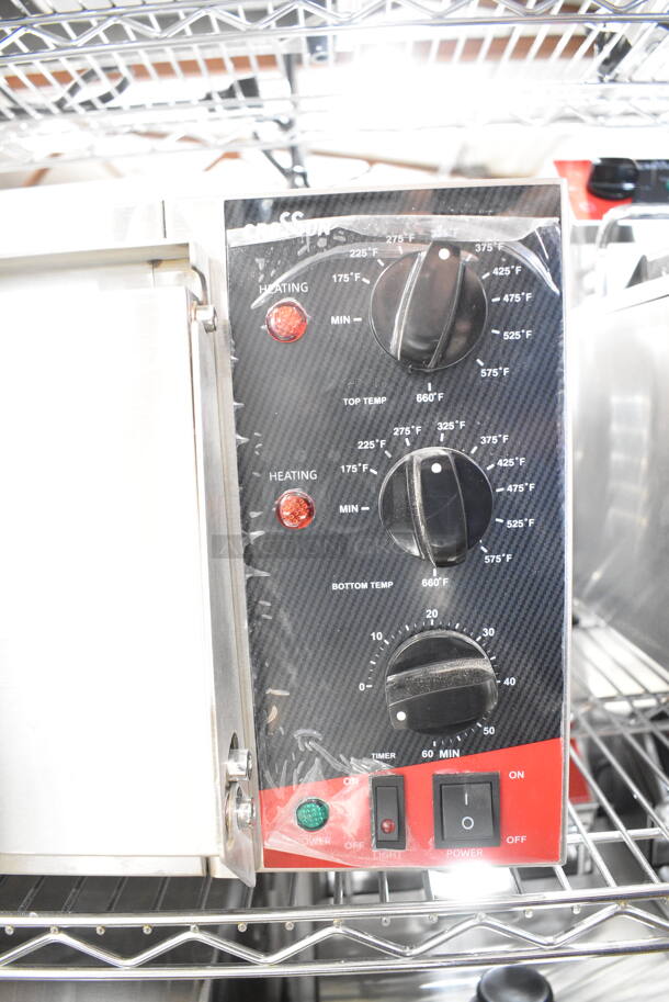 2023 Crosson CPO-160 Stainless Steel Commercial Countertop Electric Powered Pizza Oven w/ Broken Cooking Stone. 120 Volts, 1 Phase. Tested and Working! - Image 4 of 6