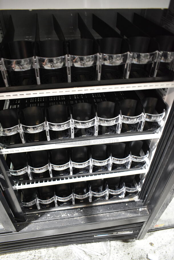 2020 True GDM-41SL-48-HC-LD Metal Commercial 2 Door Reach In Cooler Merchandiser w/ Poly Coated Racks. 115 Volts, 1 Phase. Tested and Powers On But Does Not Get Cold - Image 2 of 4