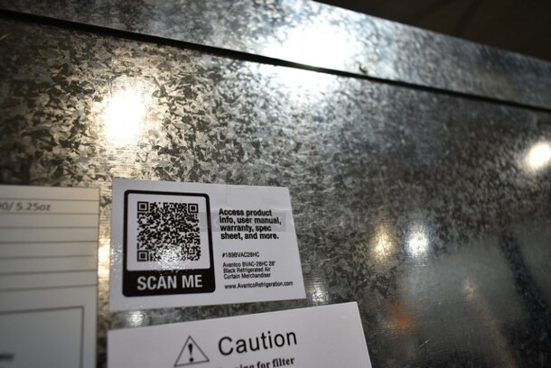 BRAND NEW SCRATCH AND DENT! Avantco 189BVAC28HC 28" Black Refrigerated Air Curtain Merchandiser. Tested and Working! - Image 6 of 6