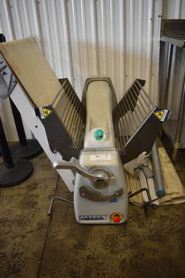 Tekno Stamap Metal Commercial Countertop Reversible Dough Sheeter. 208 Volts, 3 Phase. Closed: 39x38x38 - Image 1 of 7