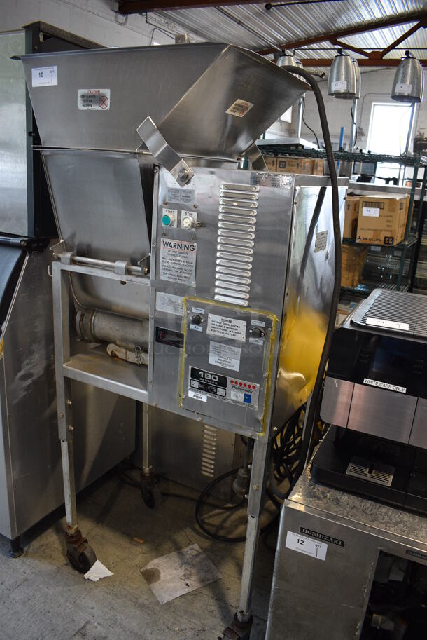 Hollymatic 190 Grinder Stainless Steel Commercial Floor Style Meat Grinder on Commercial Casters. 200 Volts. 36x26x72 - Image 2 of 9