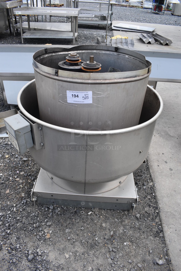 Accurex XRUB-141-7-G Metal Commercial Rooftop Mushroom Exhaust Fan. 208-240 Volts, 1 Phase.No Lid.