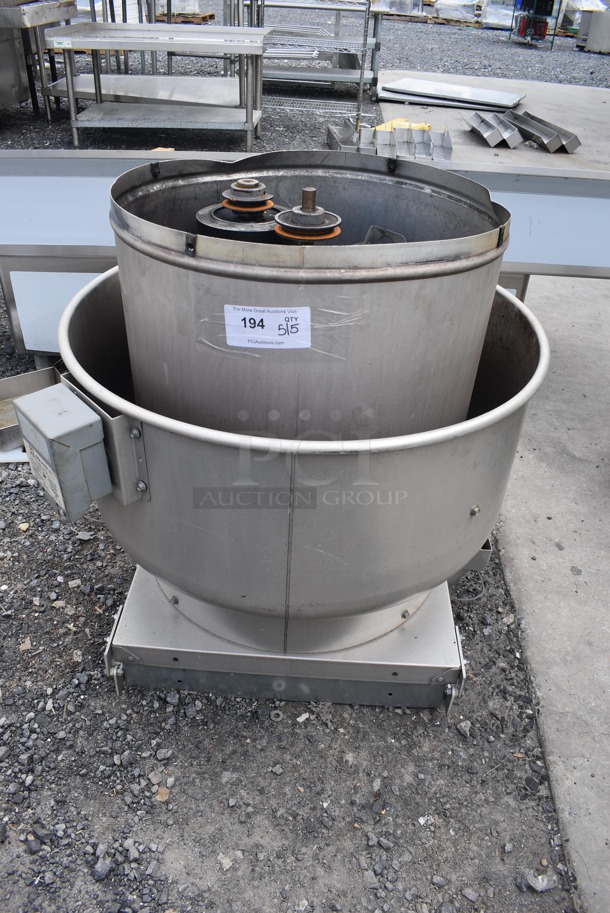 Accurex XRUB-141-7-G Metal Commercial Rooftop Mushroom Exhaust Fan. 208-240 Volts, 1 Phase.No Lid. - Image 1 of 7