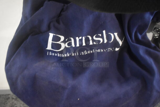 ALL ONE MONEY! Black Leather Cliff Barnsby - Saddler to the Queen Size 17.5 Saddle and Bag, Professionals Choice Girth, Reins, Horse Blinders, RMS Titanic Padlock and Basket! - Image 2 of 12