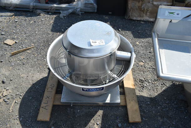 BRAND NEW SCRATCH AND DENT! Canarm ALX120-UD-EC Metal Commercial Rooftop Mushroom Exhaust Fan. 1208/208-240 Volts, 1 Phase.  - Image 2 of 5
