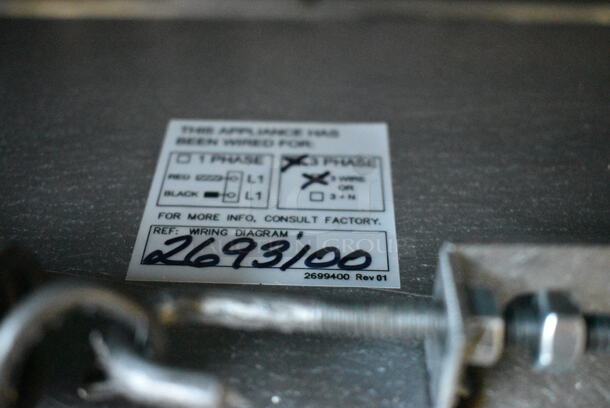 BRAND NEW SCRATCH AND DENT! 2024 Garland SS686 Stainless Steel Commercial Floor Style Electric Powered 6 French Burner Range w/ Oven. 208 Volts, 1/3 Phase.  - Image 5 of 10