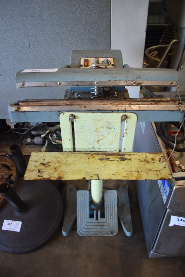 TEW TISF-602 Metal Commercial Floor Style Impulse Foot Sealer. 110 Volts, 1 Phase. 21x21x34. Tested and Powers On But Does Not Get Warm - Image 1 of 8