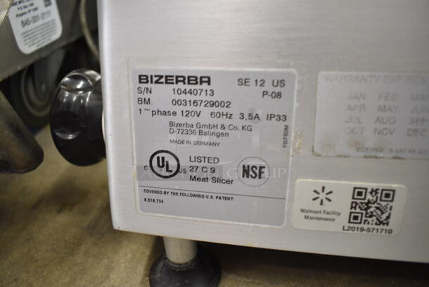 Bizerba SE 12 US Stainless Steel Commercial Countertop Meat Slicer. 120 Volts, 1 Phase. Tested and Working! - Image 8 of 8