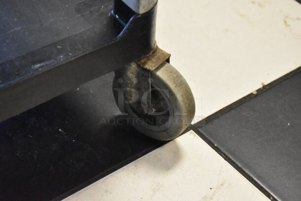 Black Poly 3 Tier Cart w/ Handles on Commercial Casters. (kitchen) - Image 6 of 6