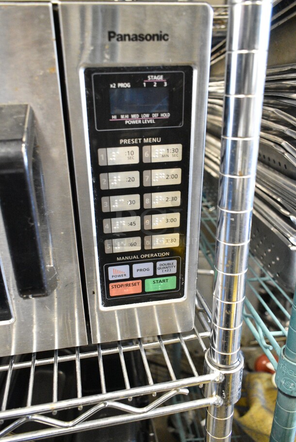 2022 Panasonic NE-1054F Stainless Steel Commercial Countertop Microwave Oven. 120 Volts, 1 Phase.  - Image 2 of 4