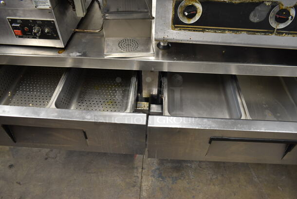 Stainless Steel Commercial 4 Drawer Chef Base on Commercial Casters. Tested and Working! - Image 3 of 5