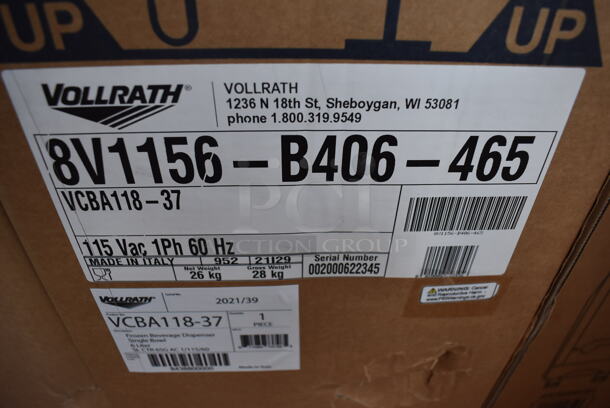 BRAND NEW IN BOX! Vollrath VCBA118-37 Commercial Countertop Single Hopper Slushie Machine. Hopper Has 1.6 Gallon Capacity. 115 Volts, 1 Phase. Tested and Working! - Image 2 of 2