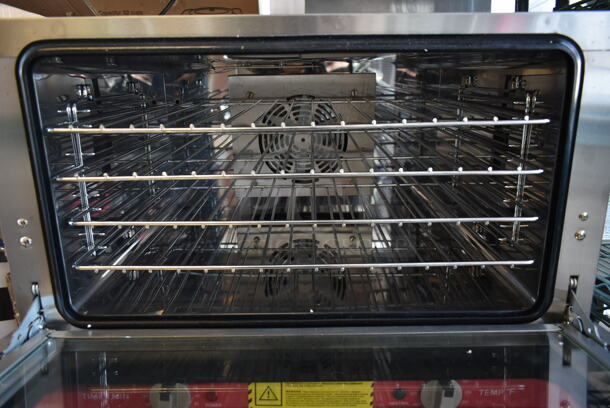 BRAND NEW SCRATCH AND DENT! Avantco 177CO16 Stainless Steel Commercial Countertop Electric Powered Half Size Convection Oven. 120 Volts, 1 Phase. Tested and Working! - Image 5 of 6