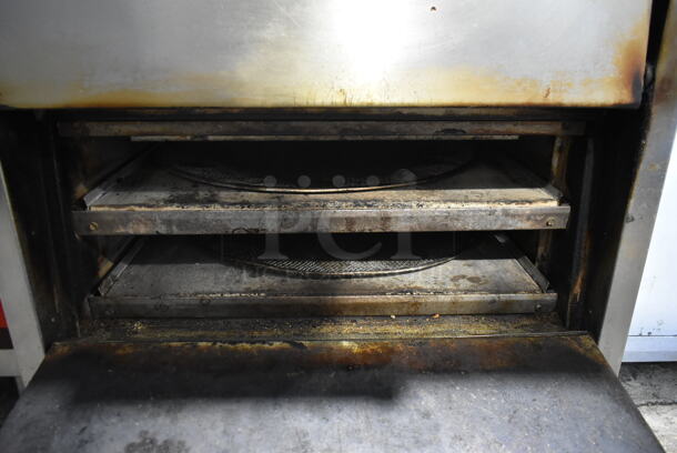 Bakers Pride P-44 Stainless Steel Commercial Countertop Electric Powered Double Deck Pizza Oven w/ Cooking Stones. 208 Volts, 1 Phase.  - Image 5 of 6