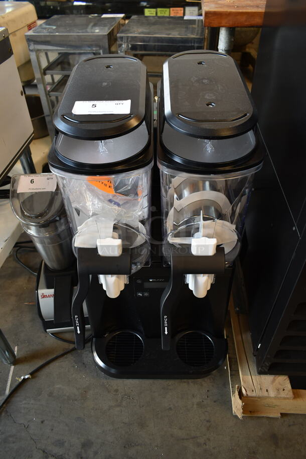 BRAND NEW SCRATCH AND DENT! 2023 Bunn ULTRA NX Stainless Steel Commercial Countertop 2 Hopper Slushie Machine. 120 Volts, 1 Phase. Tested and Working!