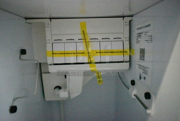 BRAND NEW SCRATCH AND DENT! 2024 Hoshizaki AM-50BAJ-AD 14 7/8" ADA Compliant Air Cooled Undercounter Top Hat Cube Ice Machine - 55 lb. 115-120 Volts, 1 Phase.  - Image 7 of 9