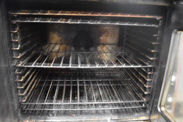 2 Garland Master 200 Stainless Steel Commercial Natural Gas Powered Full Size Convection Ovens w/ View Through Doors, Metal Oven Racks and Thermostatic Controls on Commercial Casters. 38x45.5x68. 2 Times Your Bid! - Image 6 of 7