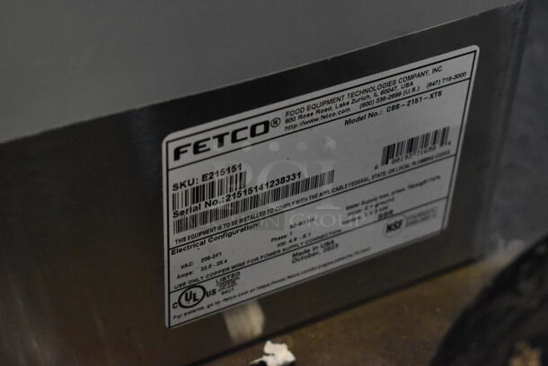 BRAND NEW SCRATCH AND DENT! 2023 Fetco CBS-2151-XTS XTS Series Stainless Steel Single Automatic Coffee Brewer w/ Hot Water Dispenser and Poly Brew Basket. Does Not Come w/ Satellite. 208-240 Volts, 1 Phase.  - Image 6 of 6