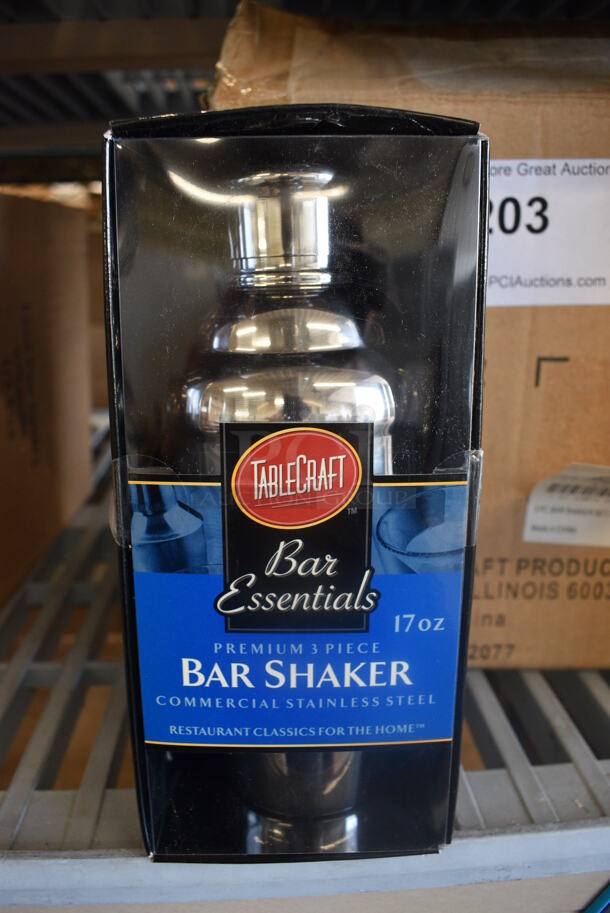 4 BRAND NEW IN BOX! TableCraft Stainless Steel Bar Essentials Bar Shakers. 3x3x7.5. 4 Times Your Bid!