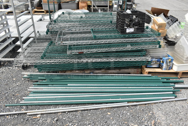 ALL ONE MONEY! Lot of Metro Shelving, Poles and Casters - Image 1 of 4