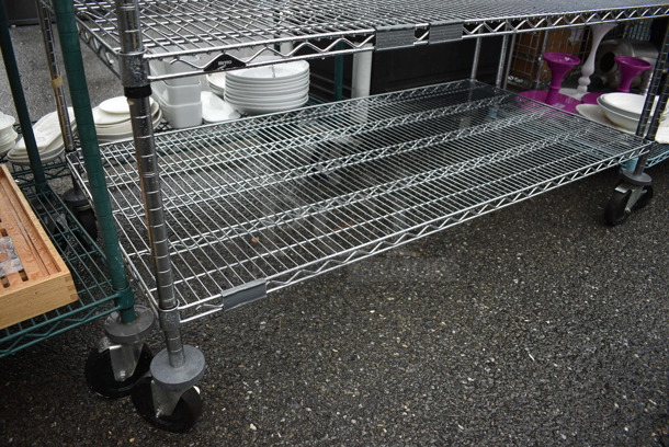Metro Chrome Finish 5 Tier Shelving Unit on Commercial Casters. BUYER MUST DISMANTLE. PCI CANNOT DISMANTLE FOR SHIPPING. PLEASE CONSIDER FREIGHT CHARGES. 60x30x80 - Image 4 of 5