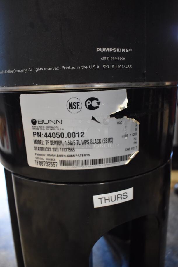 3 Bunn TF Server Black Poly Coffee Satellite Dispensers. 9.5x13x22.5. 3 Times Your Bid! - Image 5 of 7