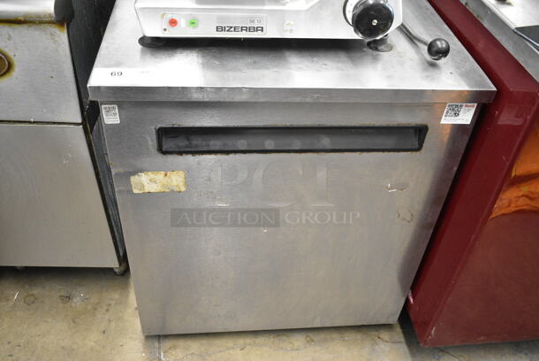 Delfield 406-STAR2 Stainless Steel Commercial Single Door Undercounter Cooler on Commercial Casters. 115 Volts, 1 Phase. Tested and Working! - Image 1 of 4