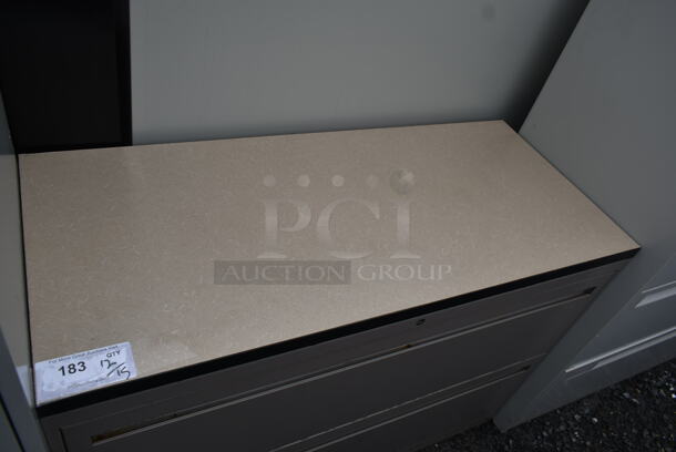 Gray Metal 2 Drawer Filing Cabinet. - Image 2 of 4