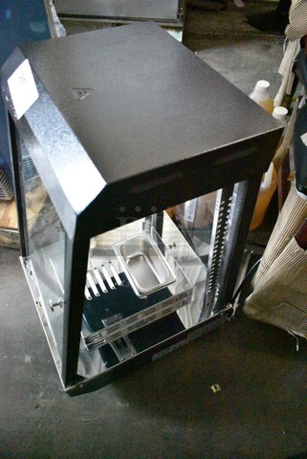 BRAND NEW SCRATCH AND DENT! 2023 Avantco 177HDC13 13" Self/Full Service 3 Shelf Countertop Heated Display Case with Hinged Doors. 120 Volts, 1 Phase. Tested and Working! - Image 7 of 12