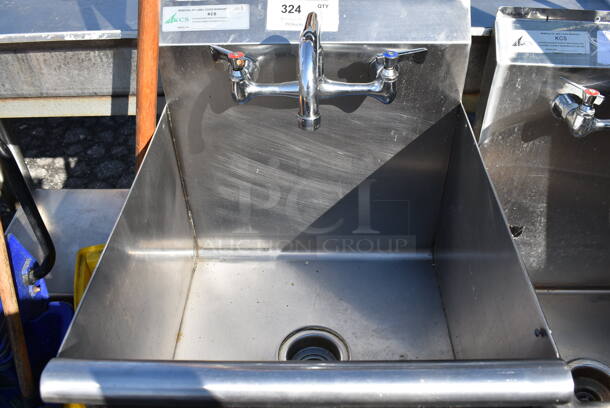 Stainless Steel Commercial Single Bay Sink w/ Faucet and Handle. 18x22x42 - Image 5 of 5
