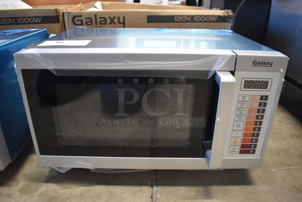 BRAND NEW IN BOX! 2022 Galaxy 177MW1000PB Stainless Steel Commercial Countertop Microwave Oven. 120 Volts, 1 Phase. 20x16x12. Tested and Working!