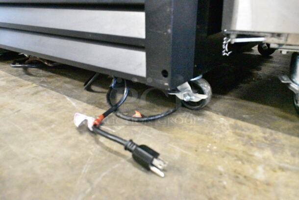 2024 Bison BGM-21 Metal Commercial Single Door Reach In Cooler Merchandiser w/ Poly Coated Racks on Commercial Casters. 115 Volts, 1 Phase. Tested and Working! - Image 5 of 8