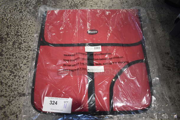 11 BRAND NEW! Winware Red Poly Insulated Pizza Food Delivery Bags. 18x18x5. 11 Times Your Bid!