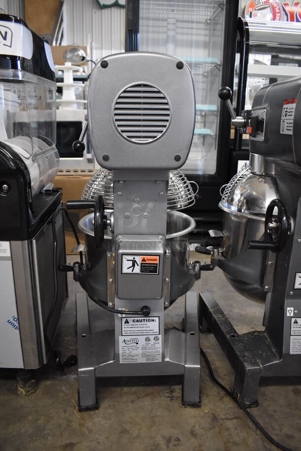 Avantco MX20 Metal Commercial 20 Quart Planetary Dough Mixer w/ Stainless Steel Mixing Bowl, Bowl Guard, Paddle, Balloon Whisk and Dough Hook Attachments. 120 Volts, 1 Phase. 19x21x32. Tested and Working! - Image 10 of 11