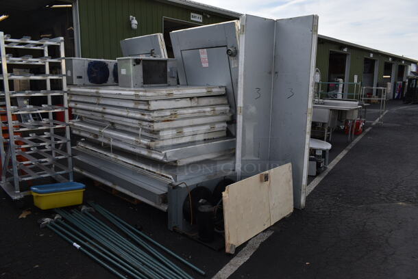 2 Mr Winter Walk In Boxes That Make a 8'x16' Combo Walk In Box w/ Copeland FFAP-020Z-TFC-072 208-230 Volt Compressor, Bohn ADT065AK 115 Volt, 1 Phase Evaporator, Bohn ADT104AK 115 Volt, 1 Phase Evaporator. Picture of the Unit Before Removal Is Included In the Listing. Information Provided By The Consignor But Not Verified By PCI Auctions. - Image 4 of 12